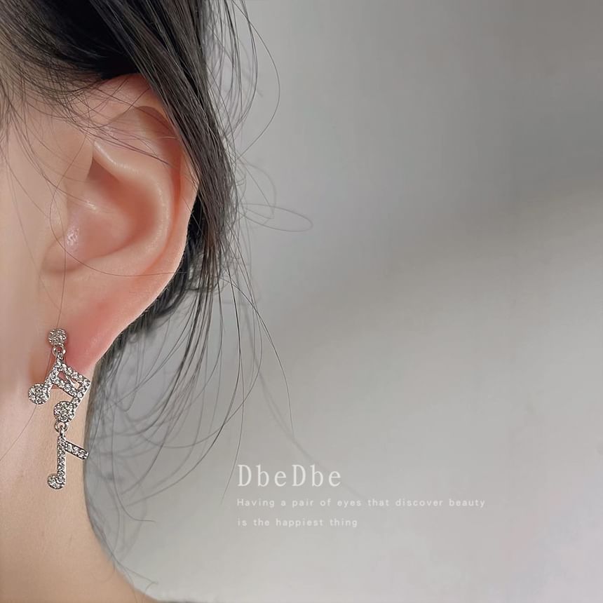 Cuff Music Earring Rhinestone