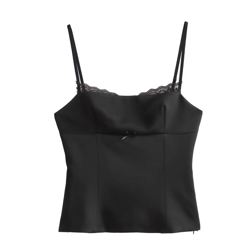 Scoop-Neck Lace-Trim Camisole Top