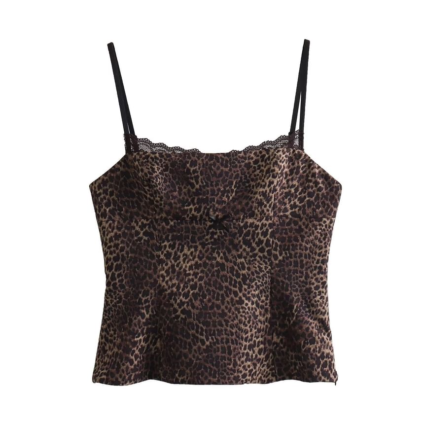 Scoop-Neck Lace-Trim Camisole Top