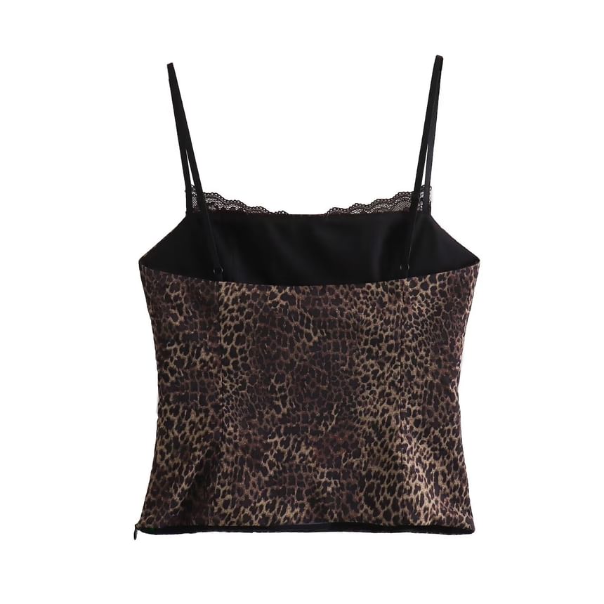 Scoop-Neck Lace-Trim Camisole Top