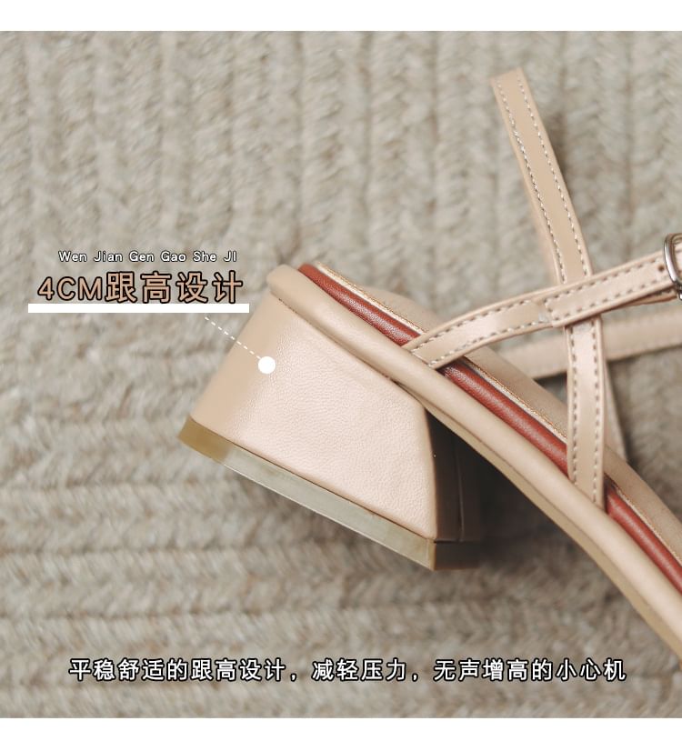 Heel Strappy Sandals Block