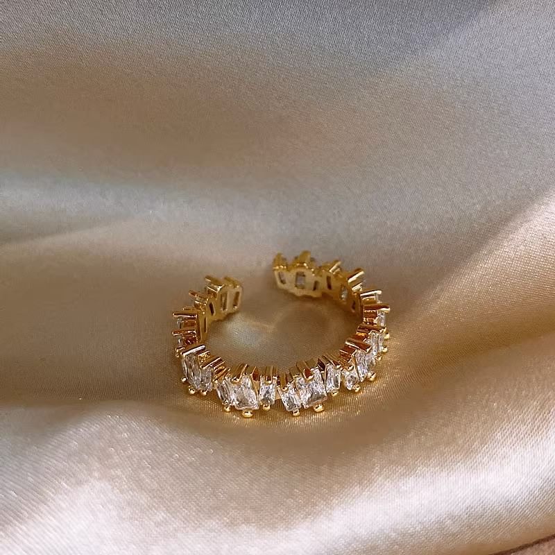 Ring Open Rhinestone Alloy