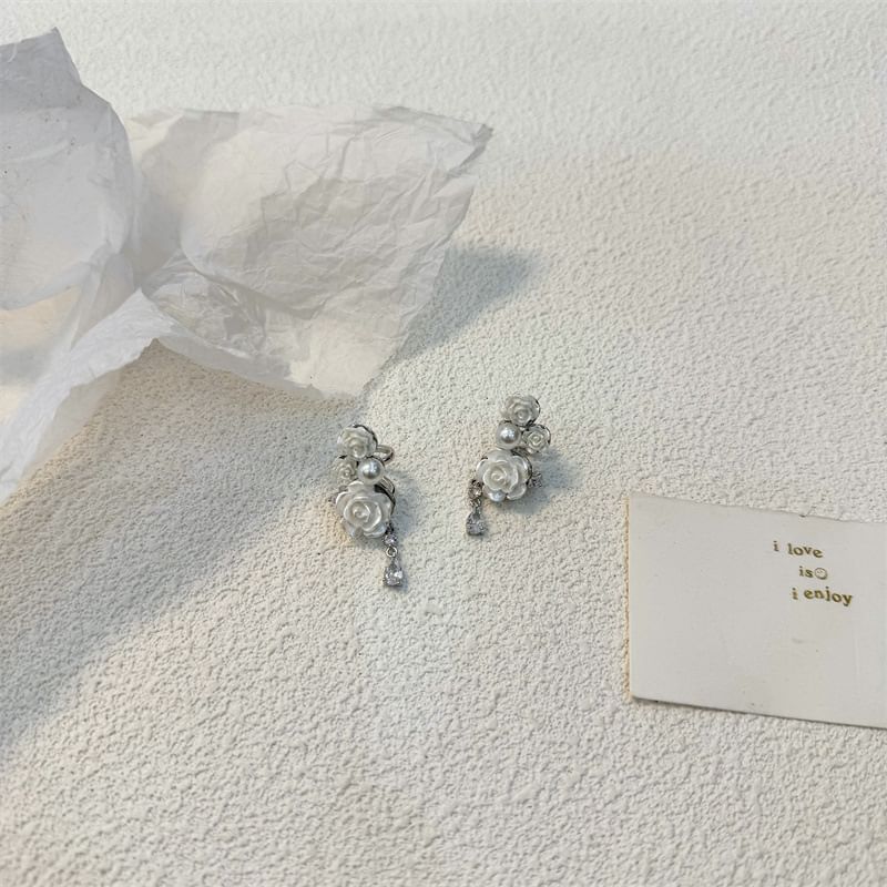 Pearl Faux Cuff Floral Alloy Ear