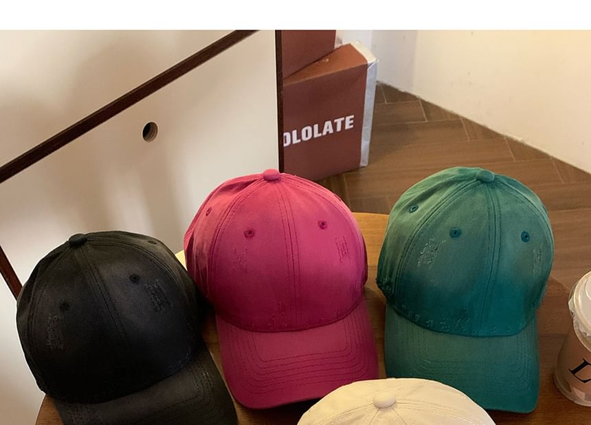 Baseball Distressed Plain Cap