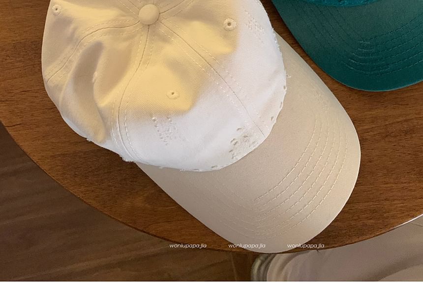 Baseball Distressed Plain Cap