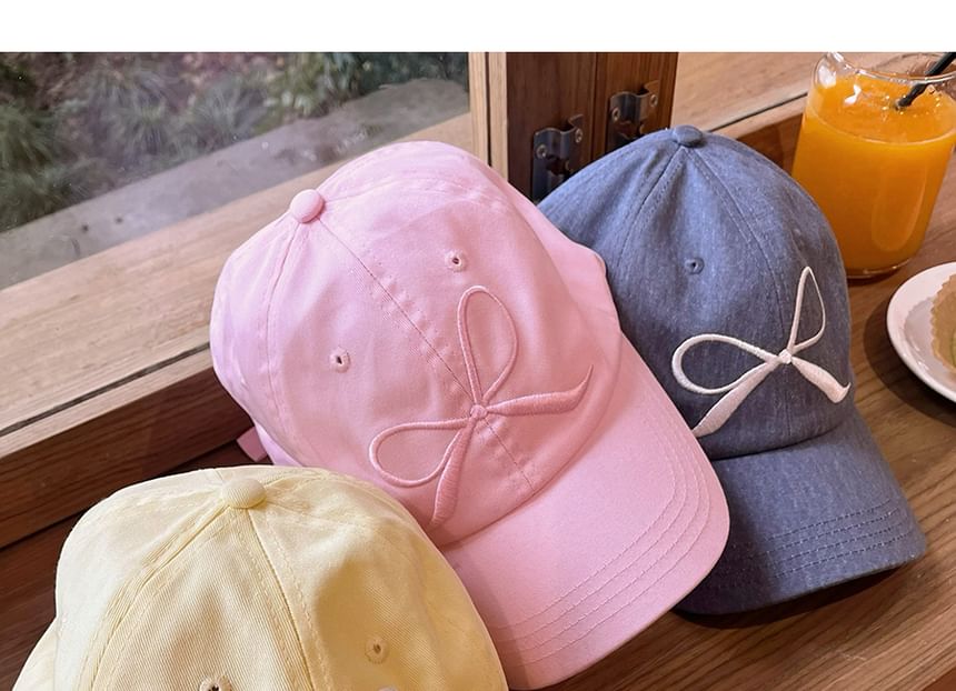 Embroidered Cap Bow Baseball