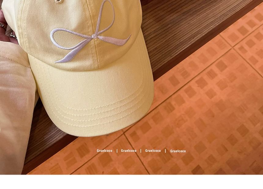 Embroidered Cap Bow Baseball