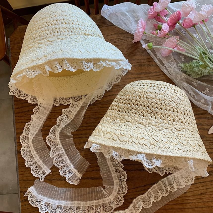 Lace Hat Trim Straw Bucket