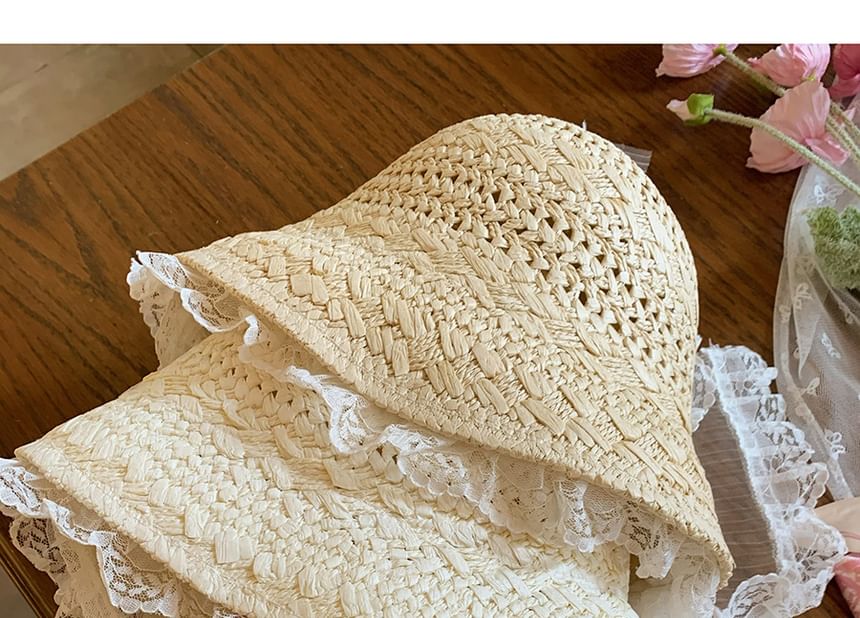 Lace Hat Trim Straw Bucket