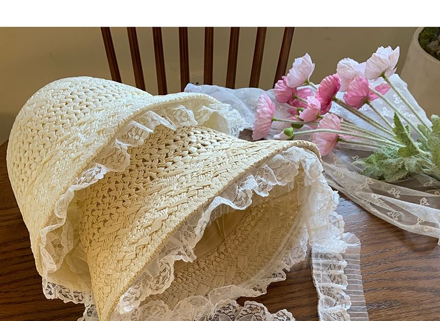 Lace Hat Trim Straw Bucket