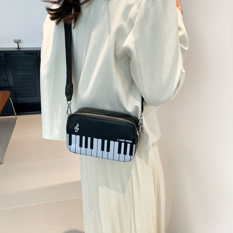 Crossbody Piano Print Bag