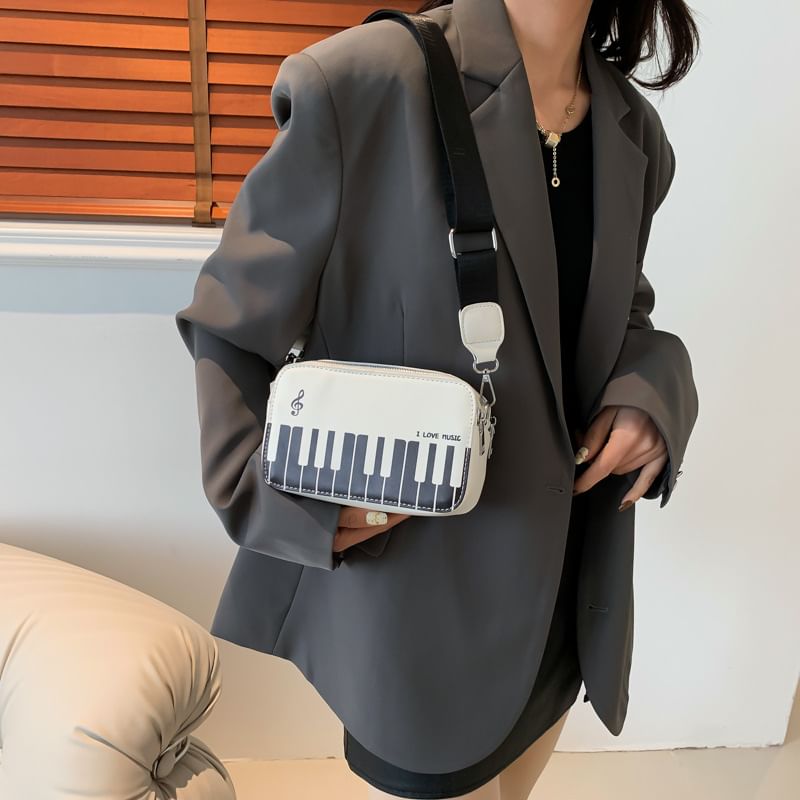 Crossbody Piano Print Bag