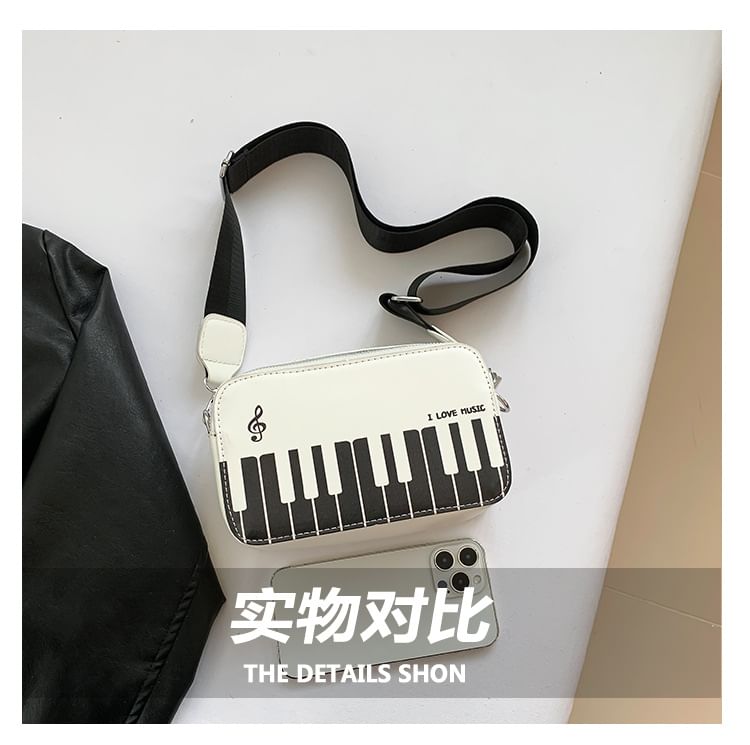 Crossbody Piano Print Bag