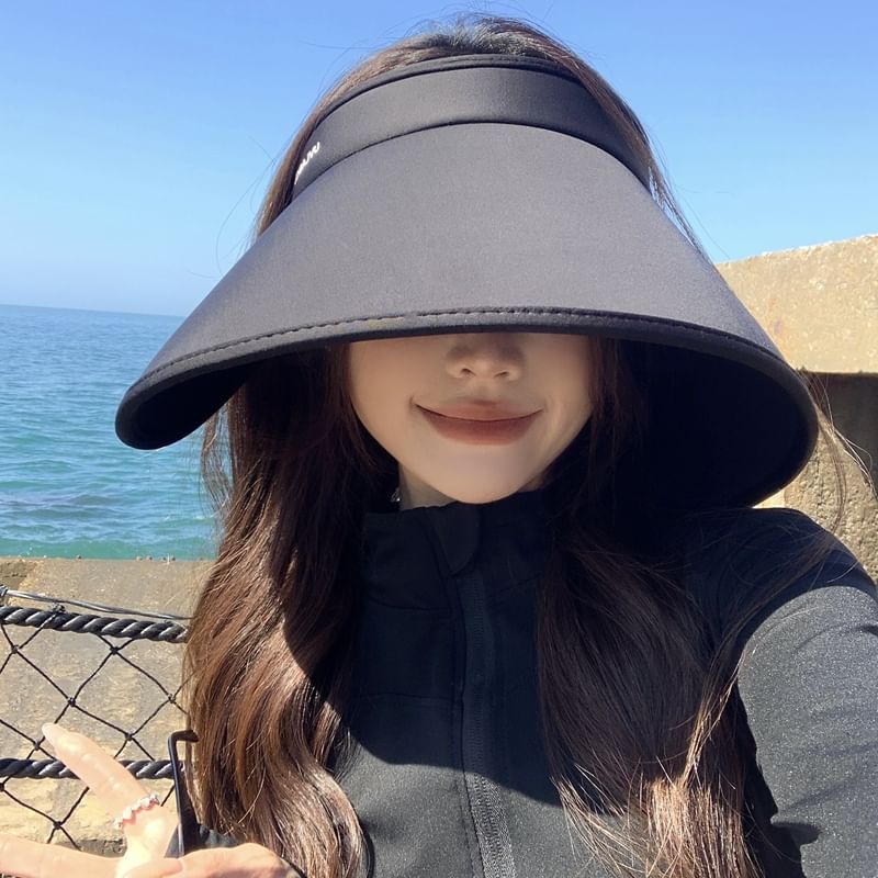 Lettering Sun Brim Wide Hat