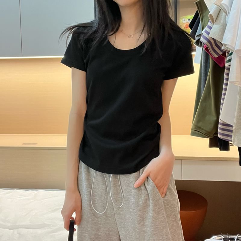 Tee Plain Short-Sleeve