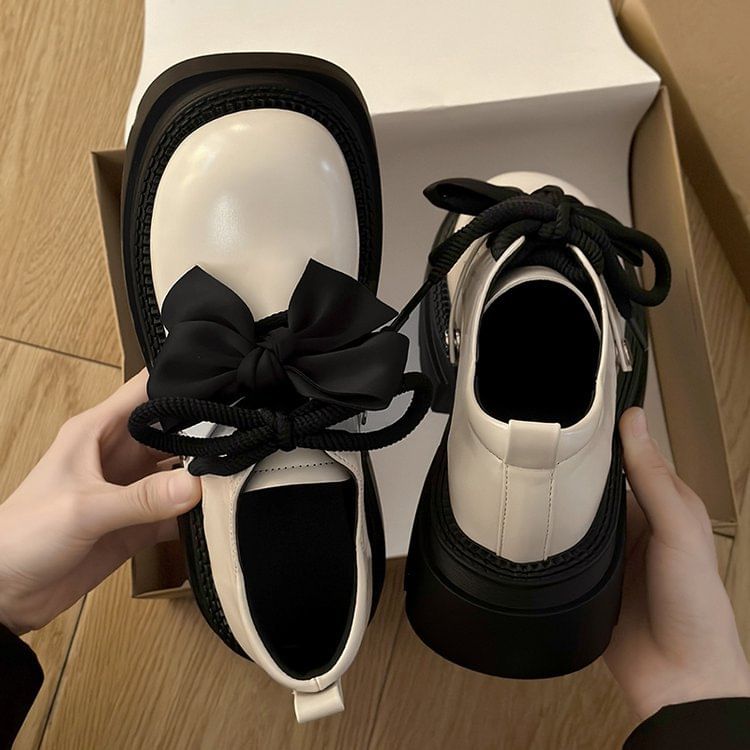 Derby Platform Shoes Lace-Up