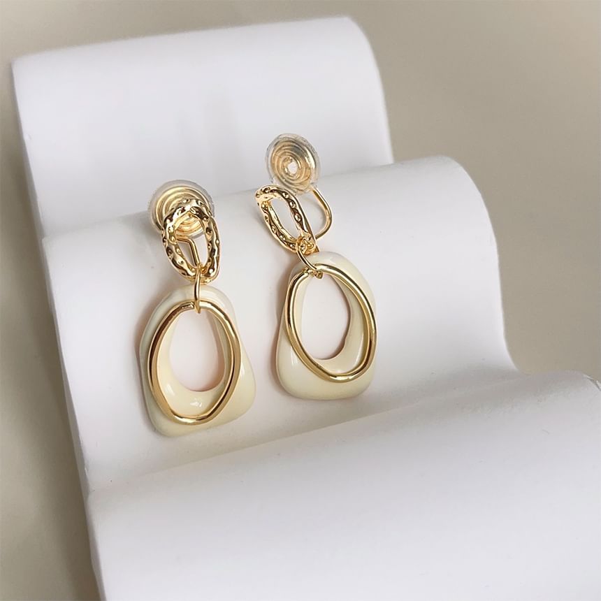 Hoop Irregular Alloy Dangle Earring