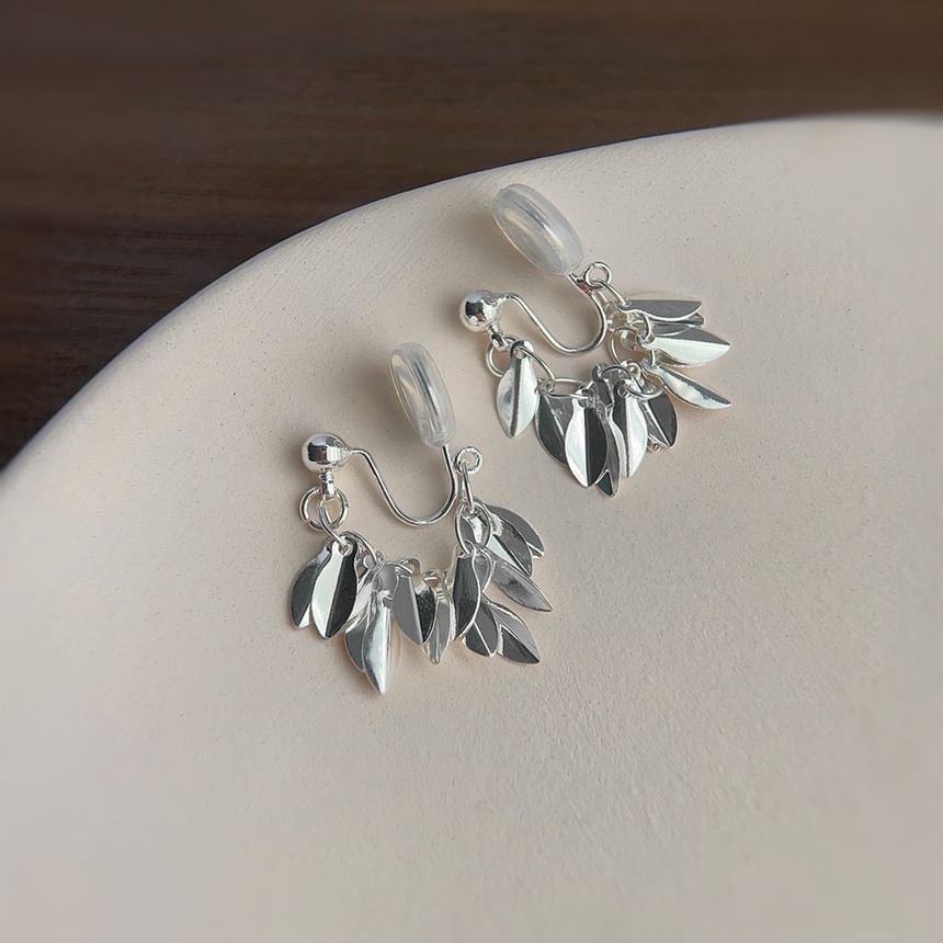 Earring Leaf Alloy Chandelier