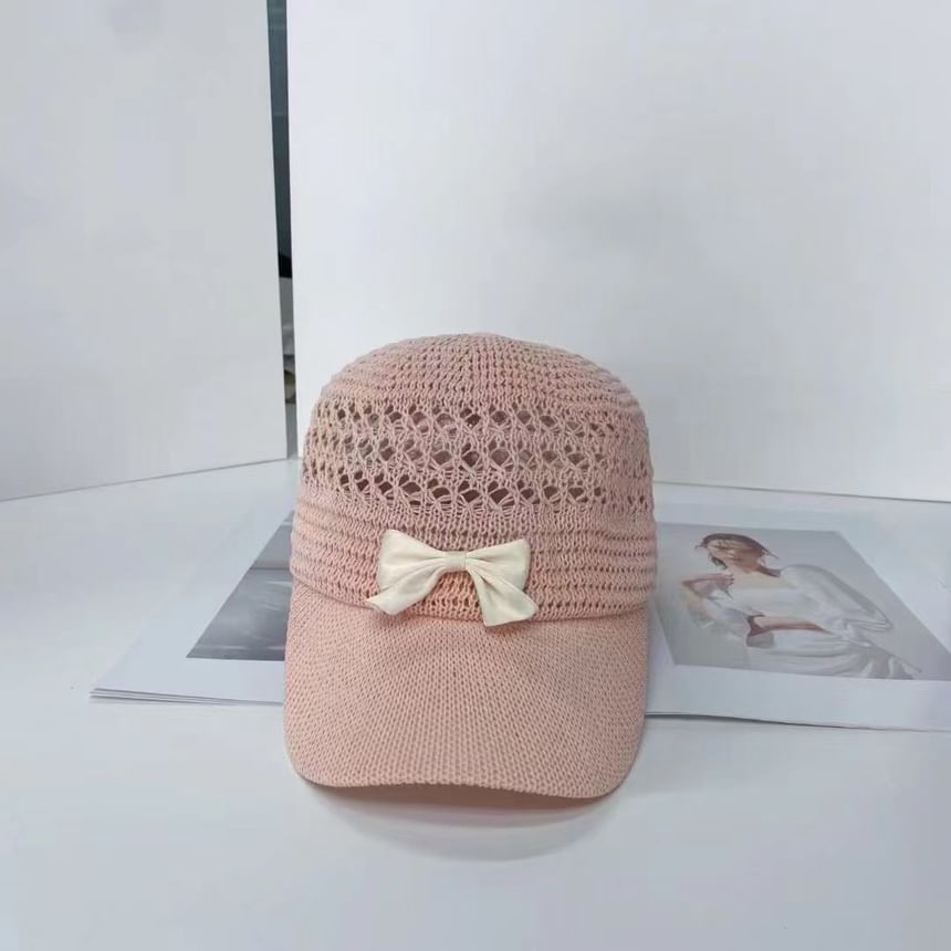Baseball Cap Woven Bow