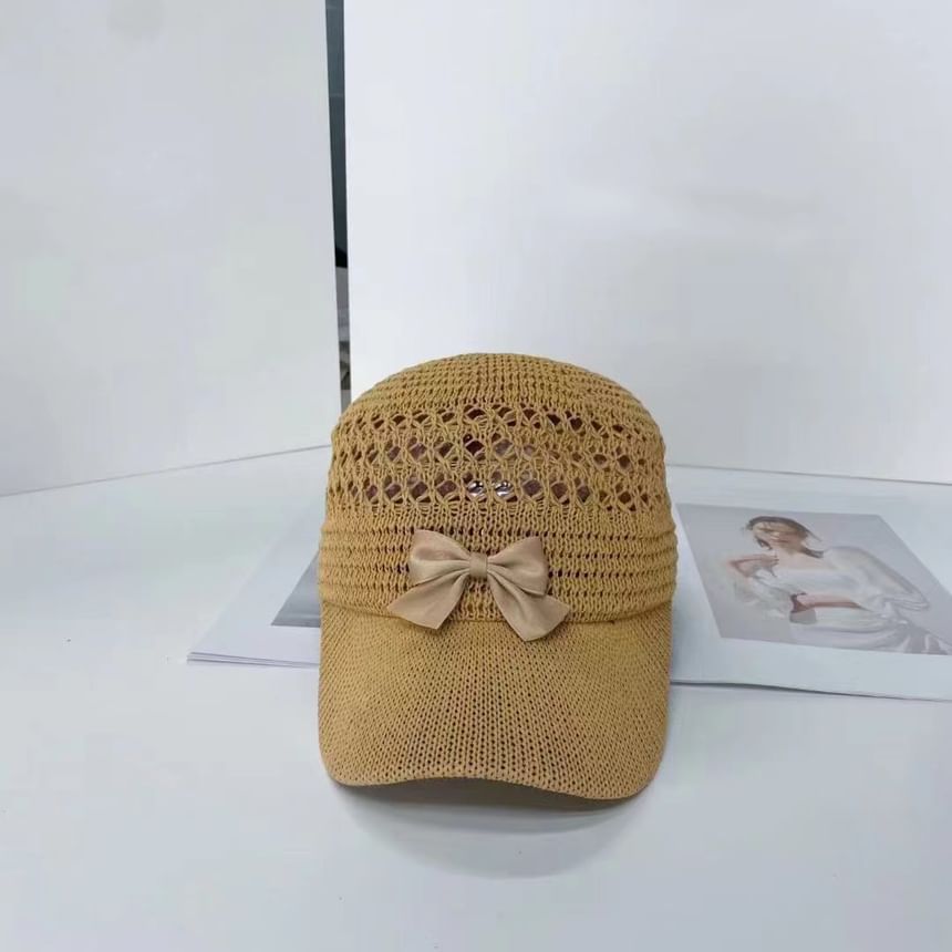 Baseball Cap Woven Bow