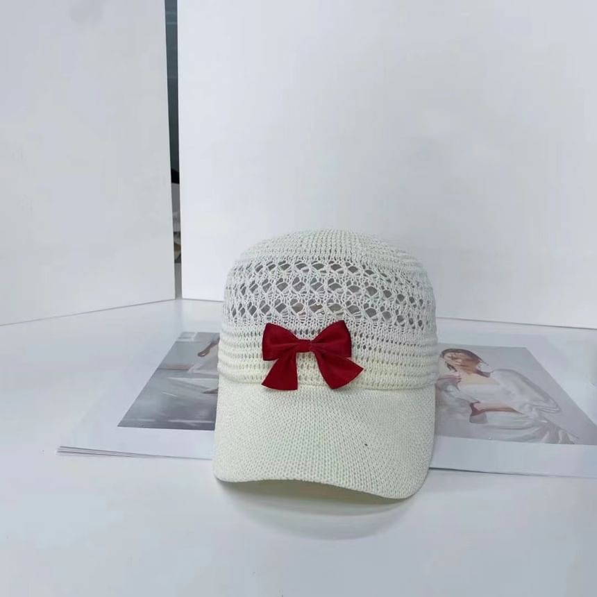 Baseball Cap Woven Bow