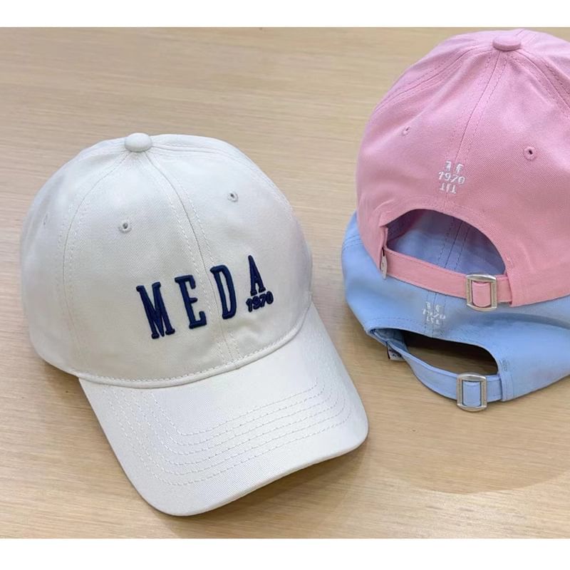 Lettering Cap Embroidered Baseball