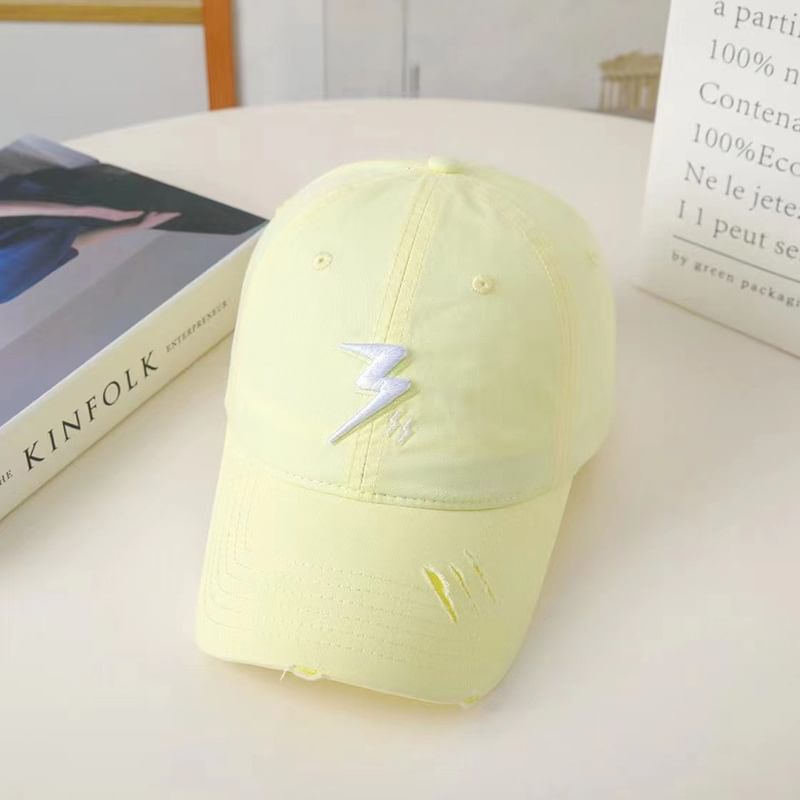 Embroidered Lightning Baseball Cap