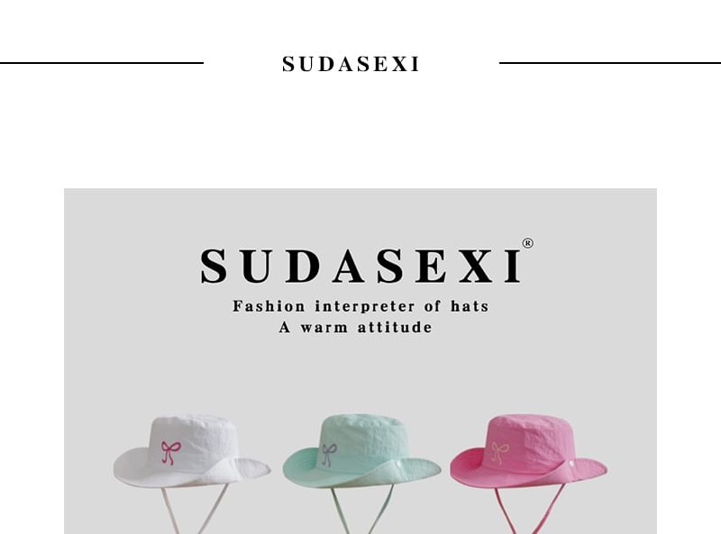 Bow Hat Embroidered Bucket