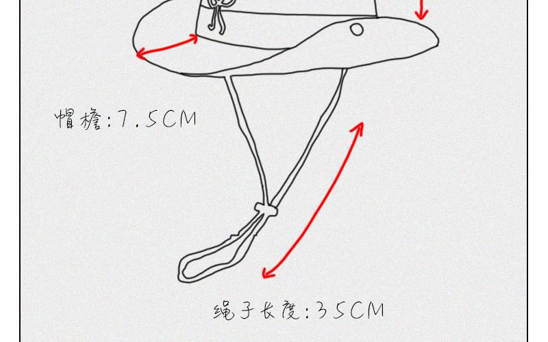 Bow Hat Embroidered Bucket