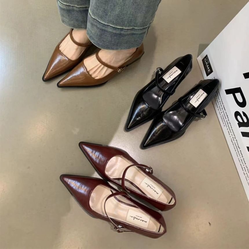 Pointy Mary Jane Pumps