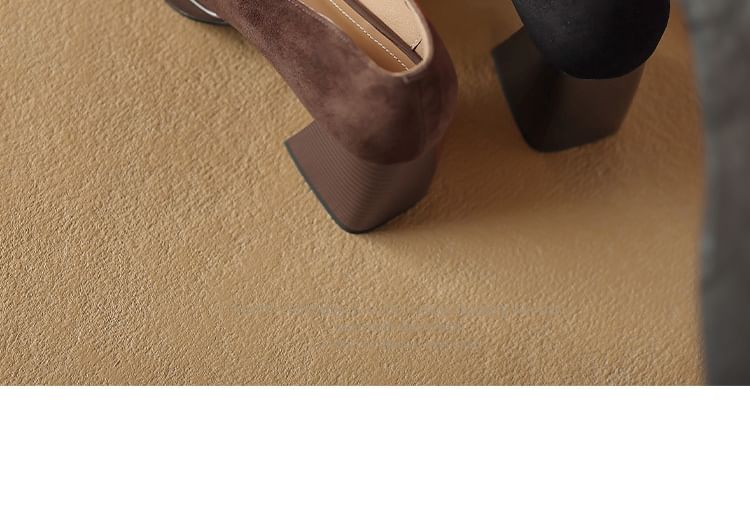 Block Heel Bow Pumps