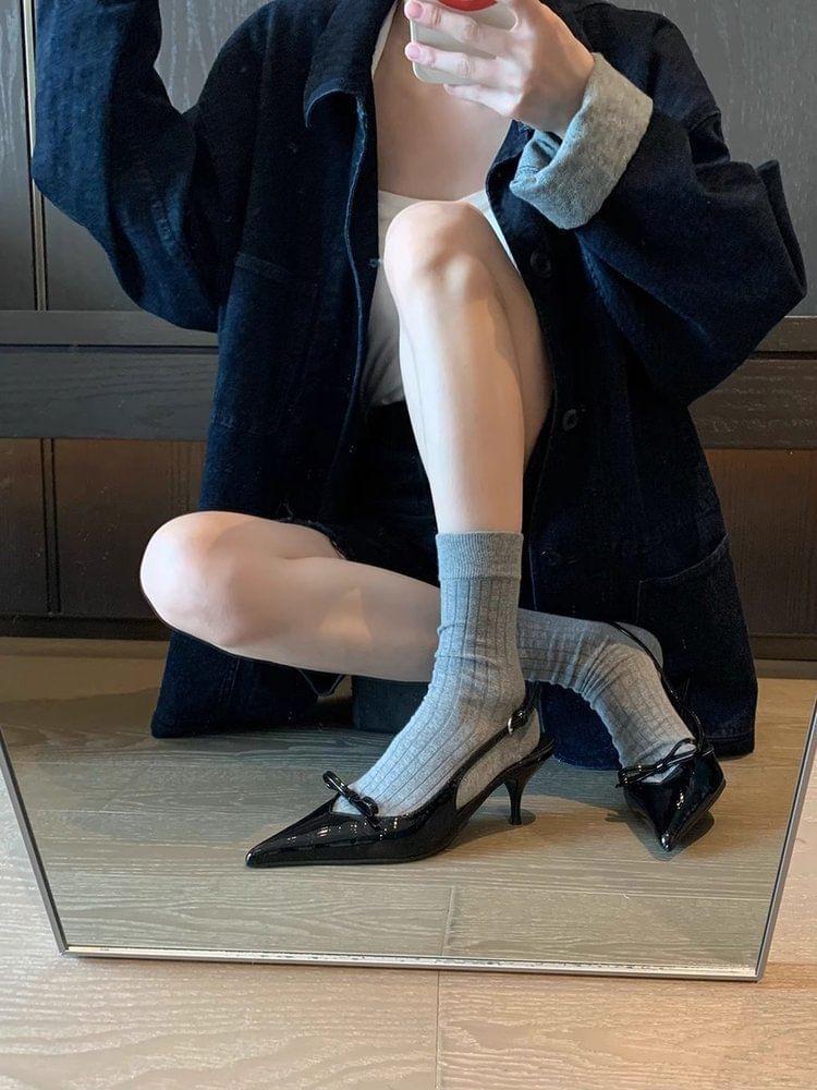 Sandals Pointy Bow Slingback