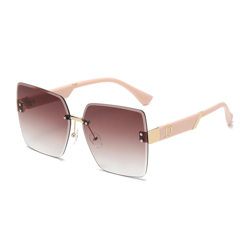 Frameless Gradient Sunglasses Square