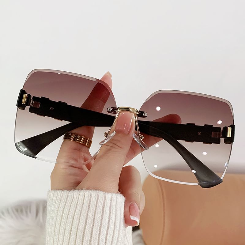 Square Frameless Sunglasses
