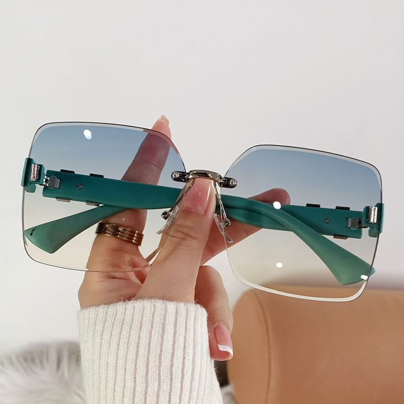 Square Frameless Sunglasses