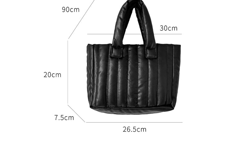 Quilted Plain Tote Bag