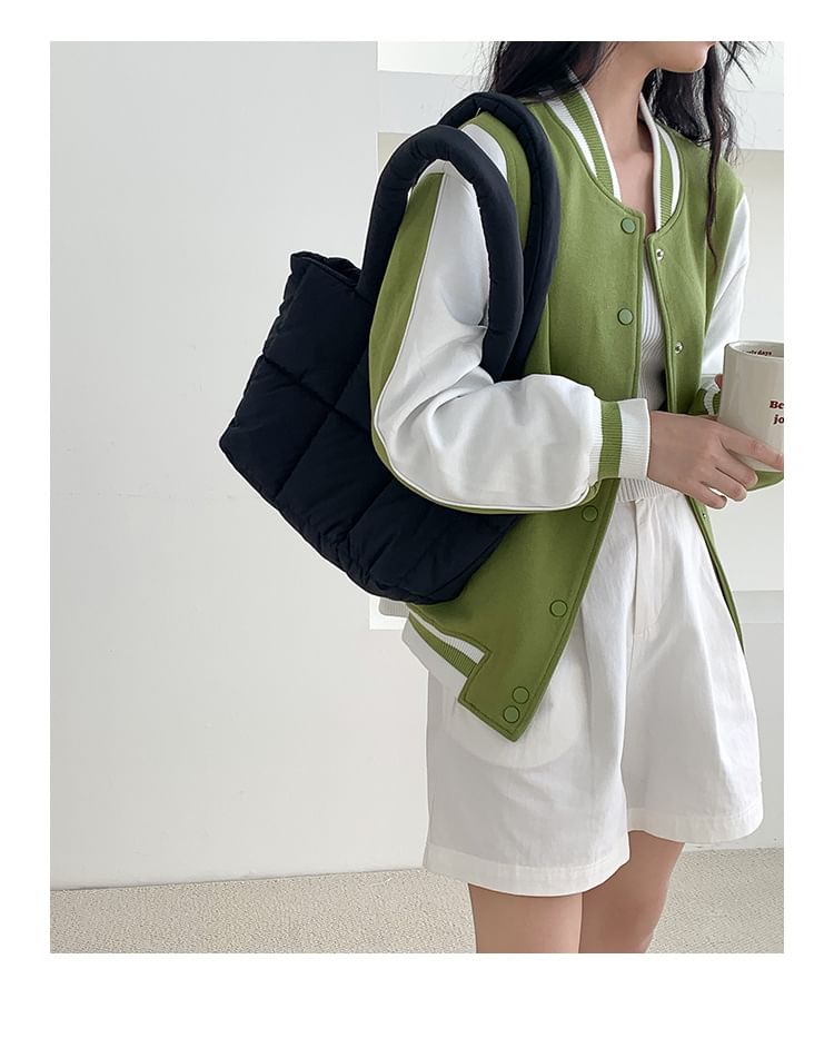 Quilted Tote Bag Plain