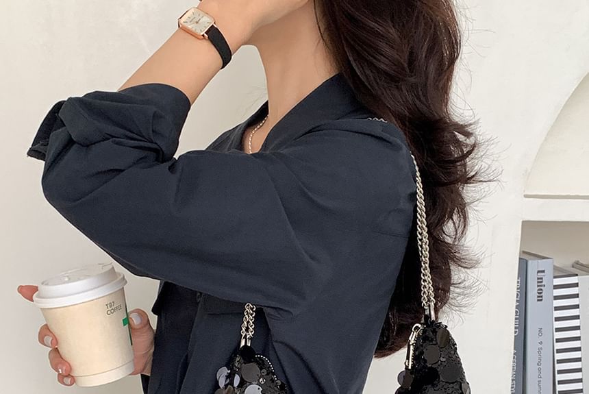 Chain Strap Sequin Hobo Bag