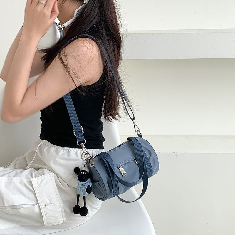 Nylon Top Handle Crossbody Bag