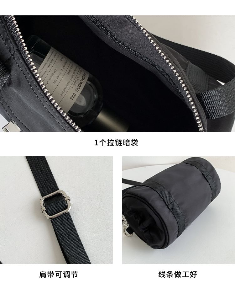 Nylon Top Handle Crossbody Bag