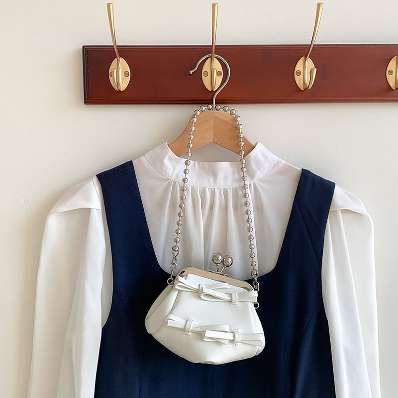 Crossbody Faux Bag Bow Leather