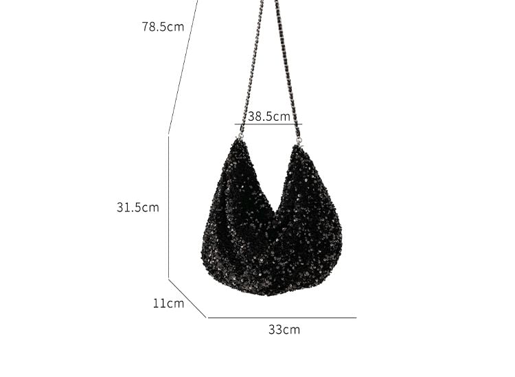 Crossbody Strap Chain Sequin Bag