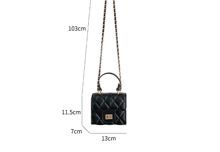 Strap Flap Crossbody Chain Quilted Bag