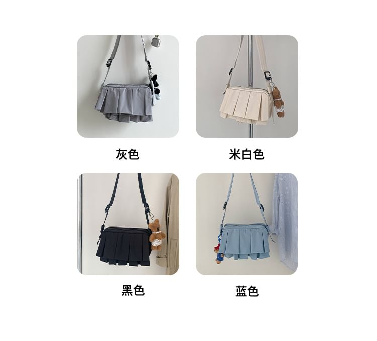 Nylon Bag Crossbody Ruffle Plain