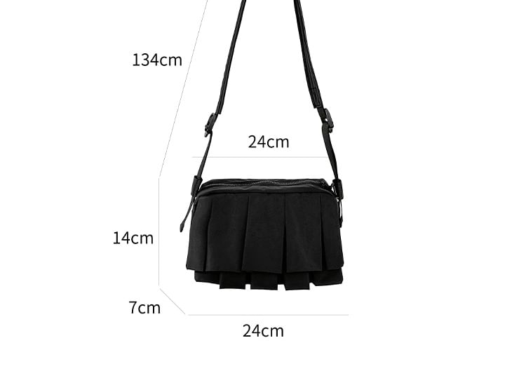 Nylon Bag Crossbody Ruffle Plain