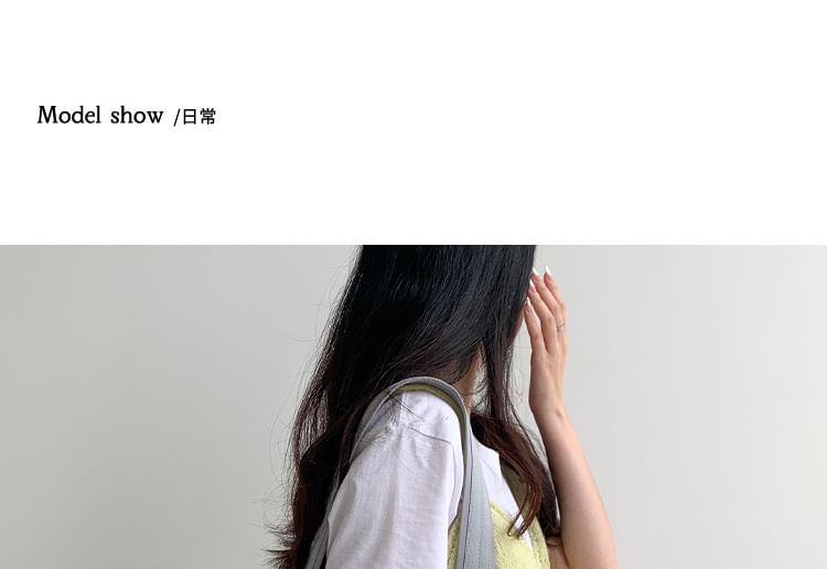 Nylon Bag Crossbody Ruffle Plain