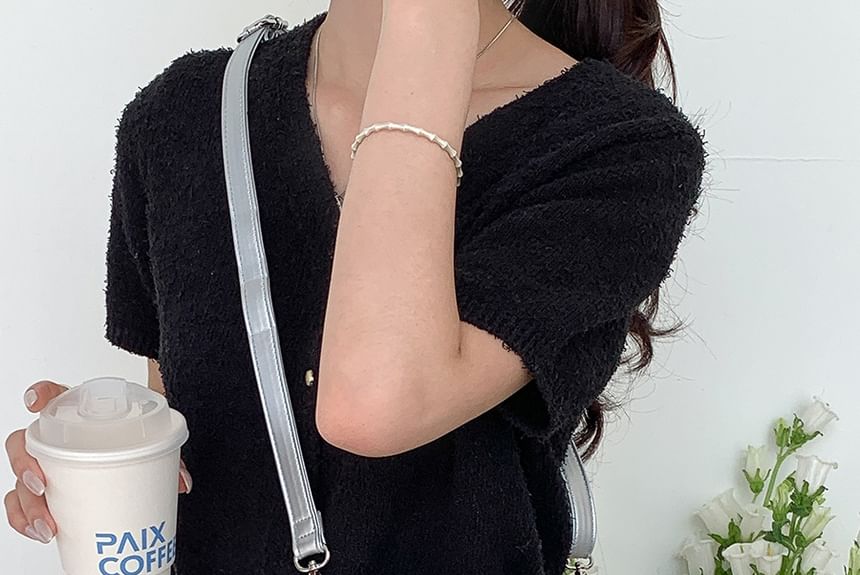 Sequin Handle Crossbody Bag Top