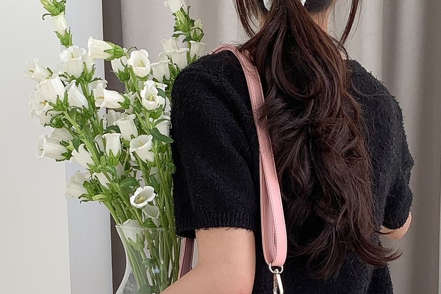 Sequin Handle Crossbody Bag Top