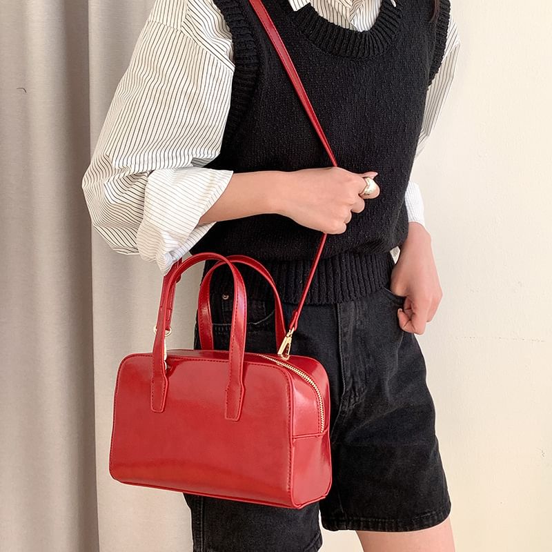 Faux Bag Leather Boston