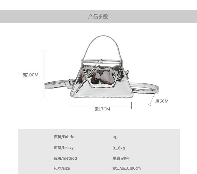 Handle Patent Leather Bag Crossbody Top Flap